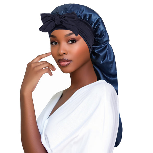 *Bonnet de nuit en satin pour tresses ou cheveux long