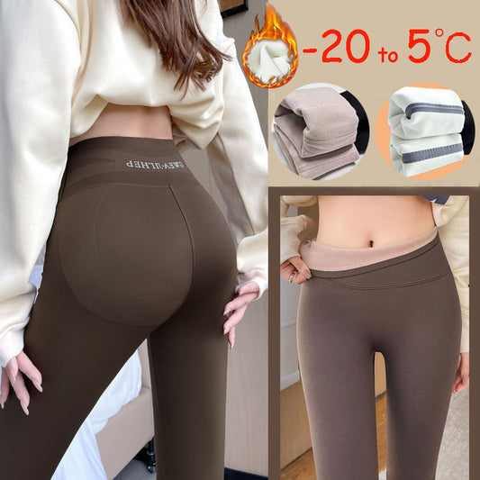 Legging doublé en molleton épais taille haute