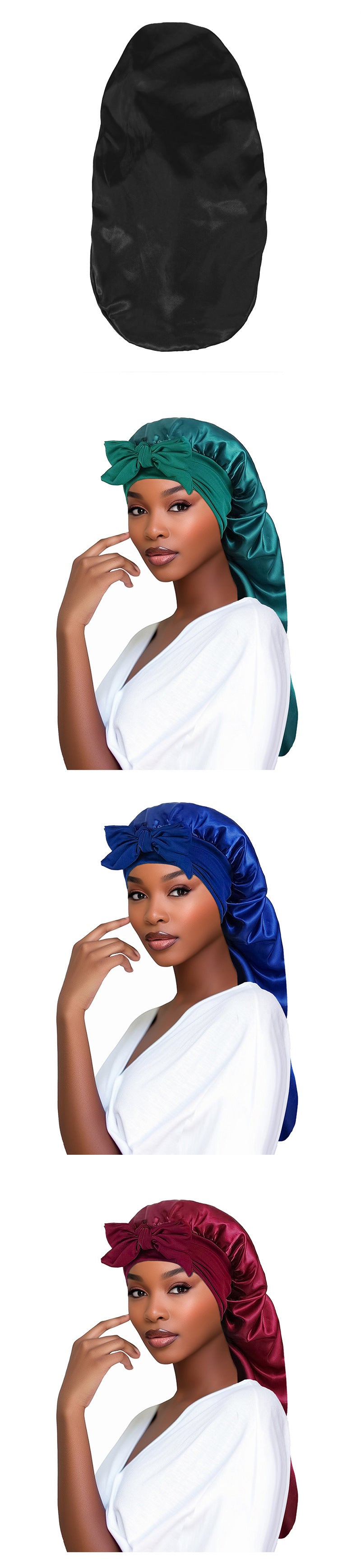 *Bonnet de nuit en satin pour tresses ou cheveux long